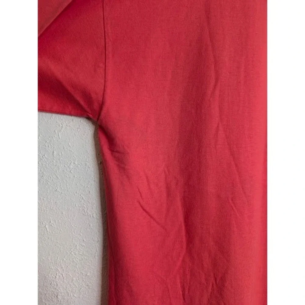 Jerzees Unisex‎ Nightgown One Size Red Cotton Short Sleeve Crew Neck Alaska